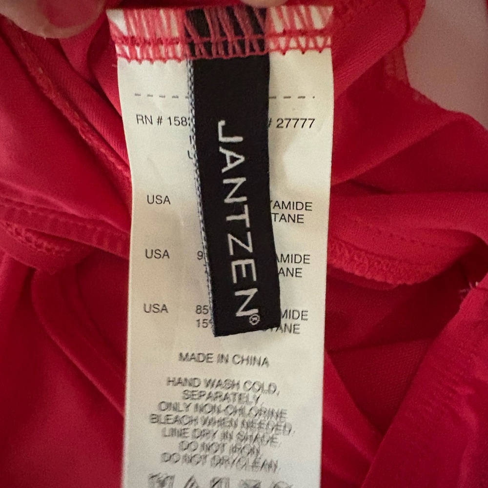 NWT Jantzen Jolie Bright Pink Tummy Control One Piece Swimsuit - Picture 9 of 11